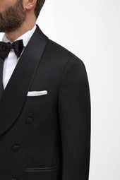 Double Breasted Tuxedo Jacket Made In Italy