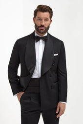 Double Breasted Tuxedo Jacket Made In Italy