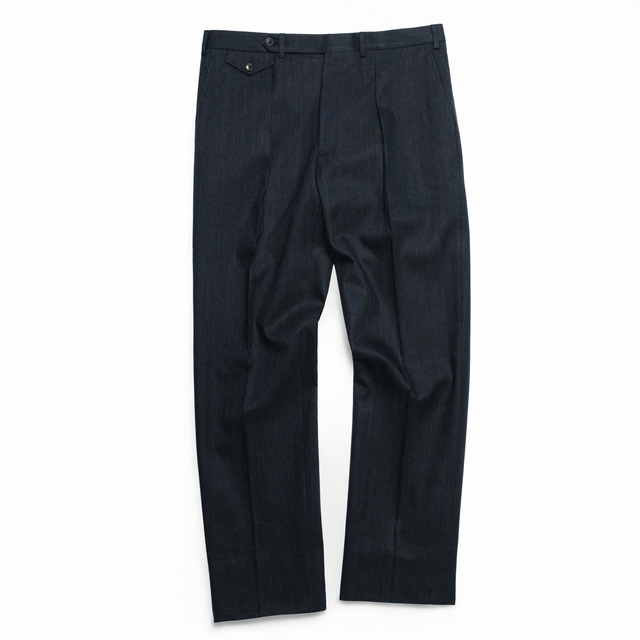 Black Linen & Cotton Twill Trouser