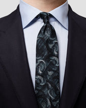 Black Geomentric Silk Tie