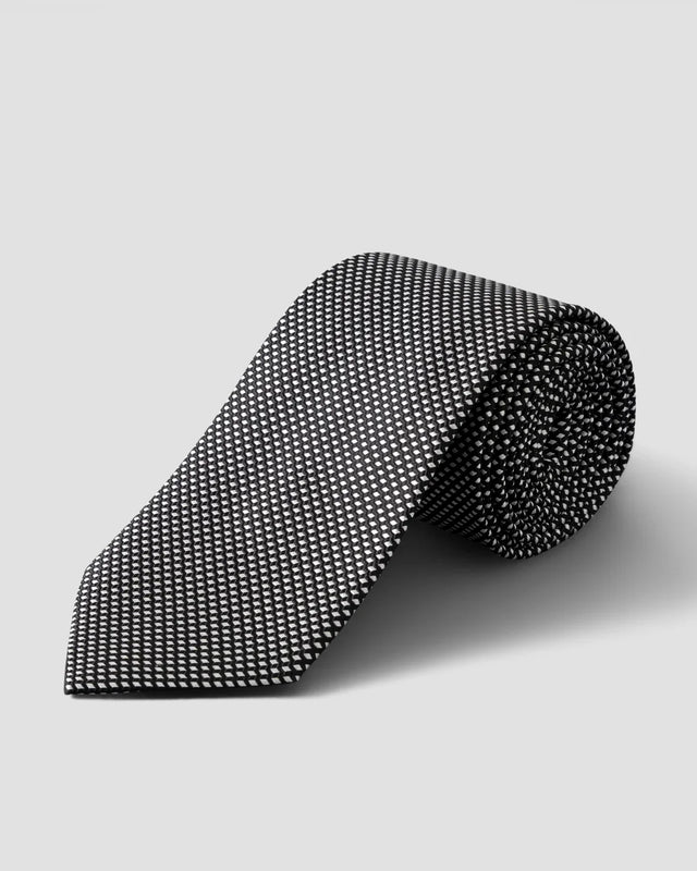 Schwarze Krawatte mit geometrischem Muster - Eton