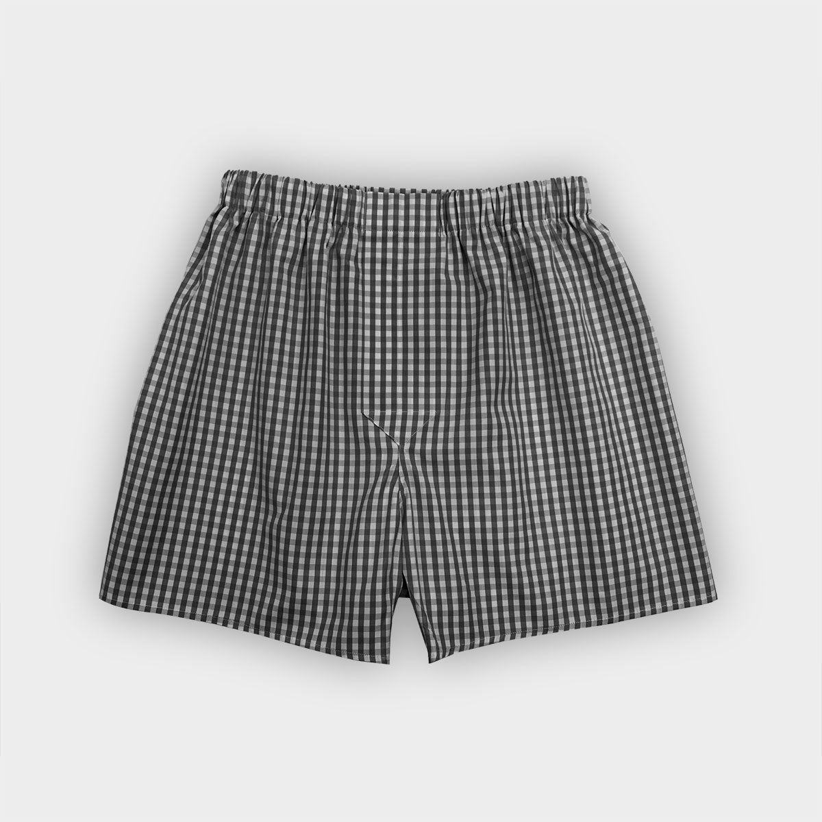 Gingham Check Cotton Boxer Shorts