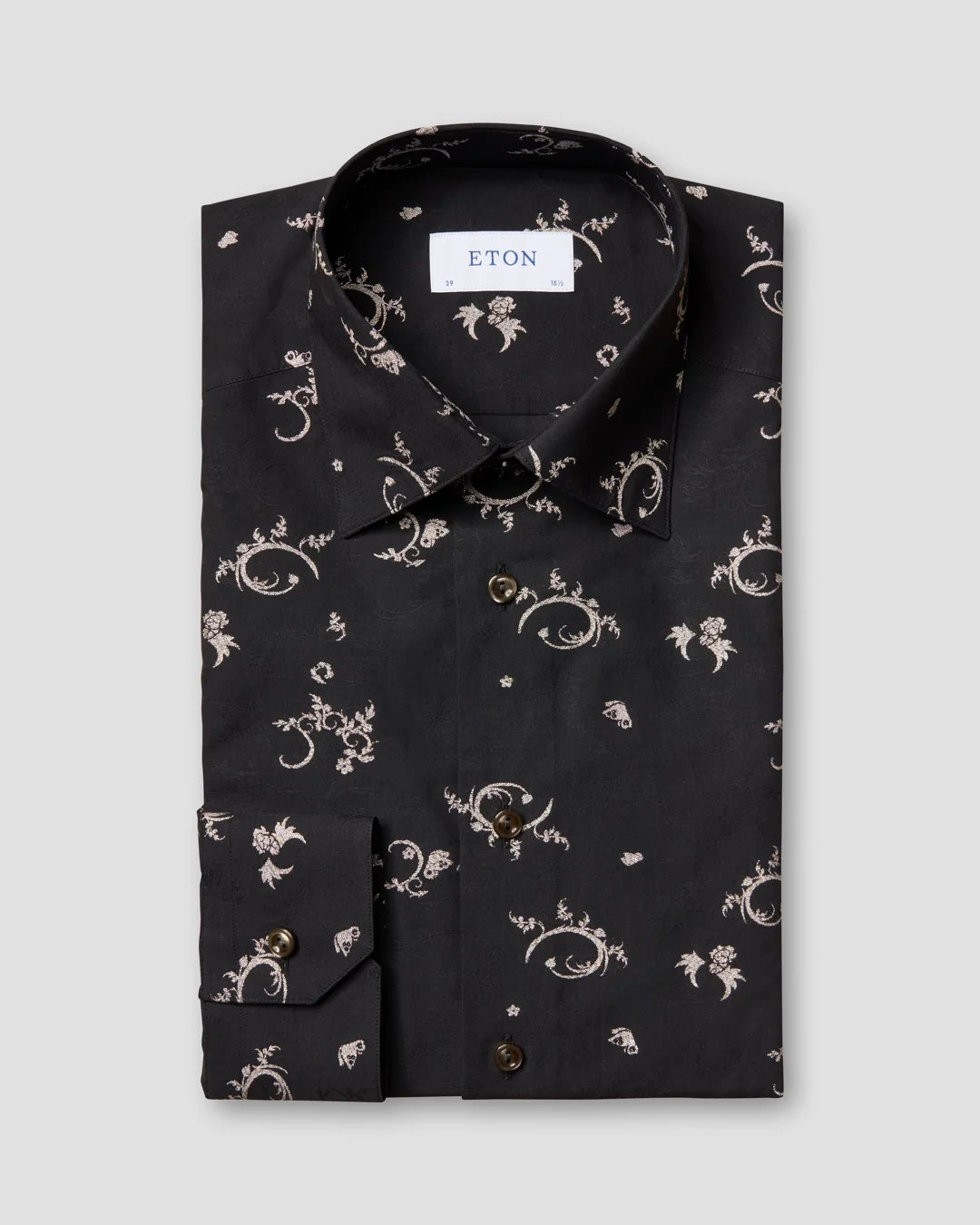 Gold Fil Coup Evening Shirt Eton