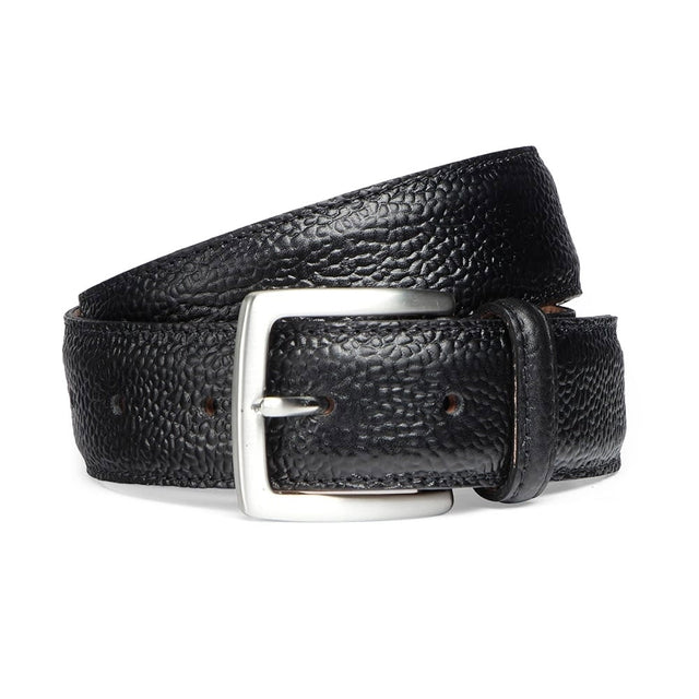 Black Grain Belt with Silver Buckle