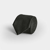 Black Grenadine Silk Tie
