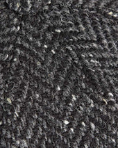Grey Herringbone Donegal Tweed Wool Gatsby Cap