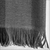 Grey Large Check Silk Cashmere Scarf
