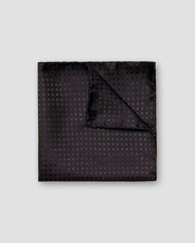 Black Square Silk Pocket Square