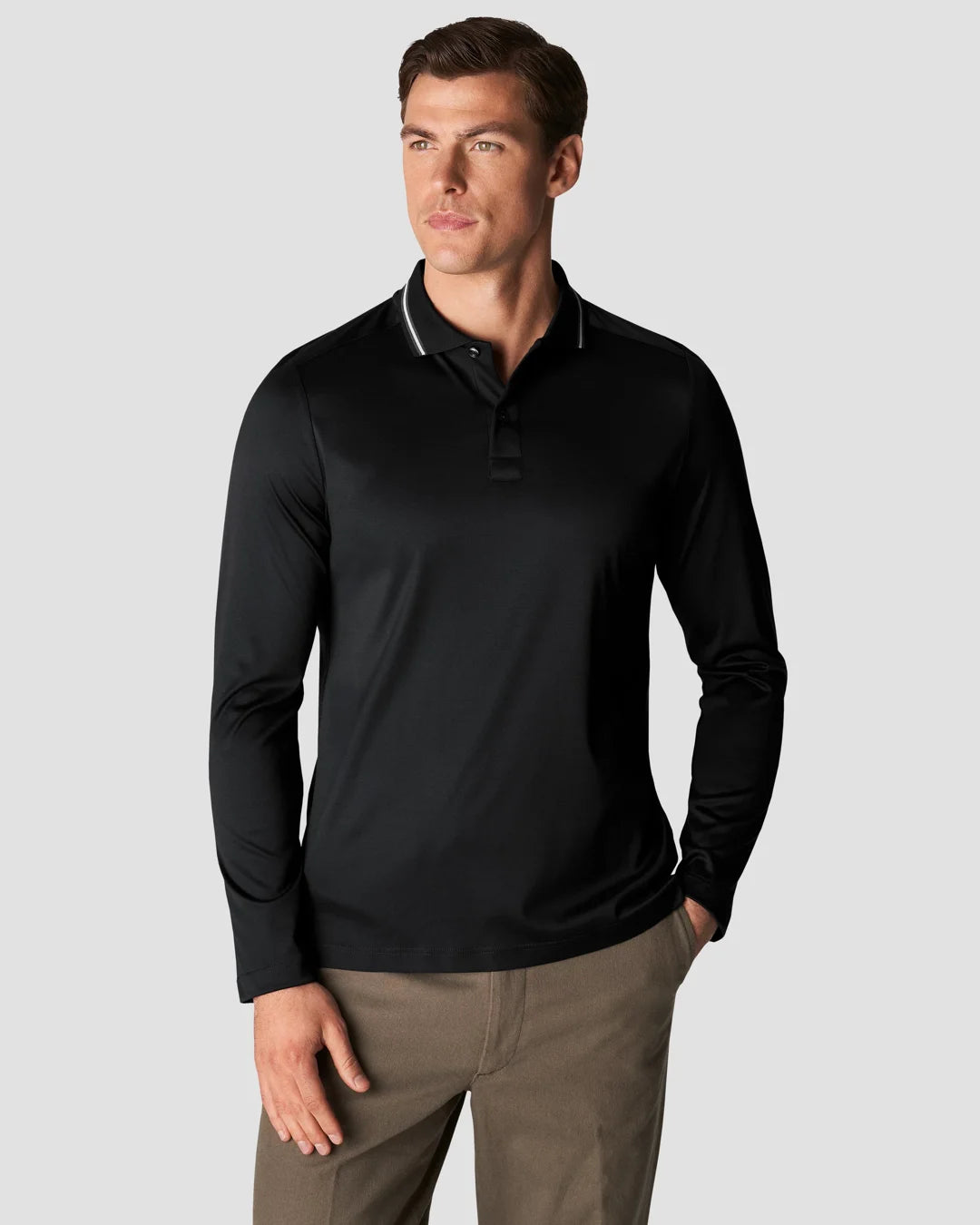 Filo Di Scozia Polo Shirt Long Sleeve Eton