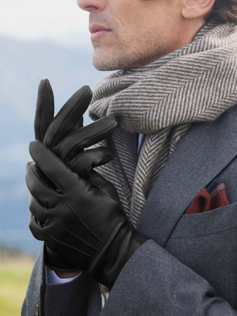 Lambskin Leather Gloves With Cashmere Lining