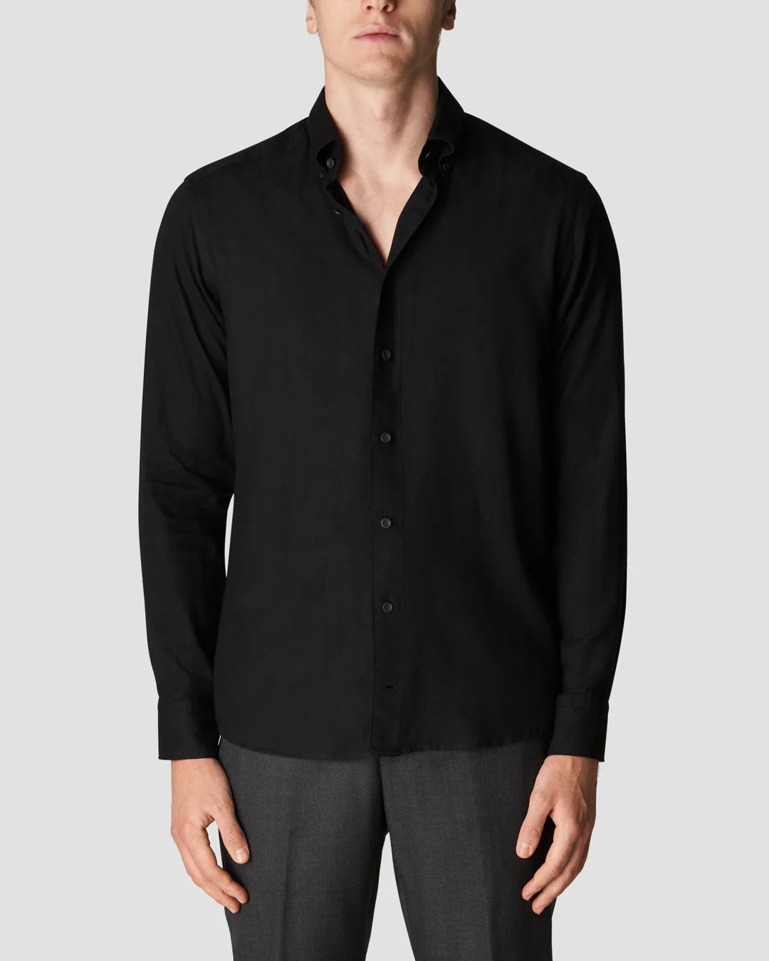 Herringbone Flannel Shirt Eton