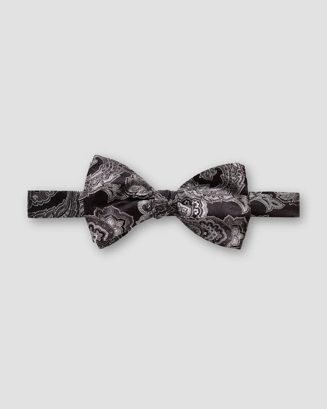 Schwarze Paisley-Schleife – vorgebunden