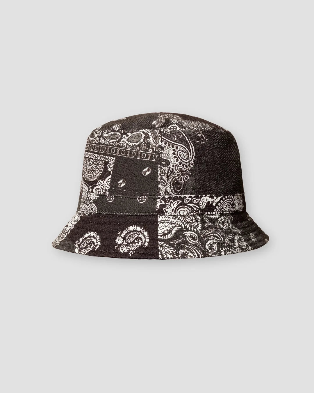 Dobby Bucket Hat Monochrome Patchwork Print Eton