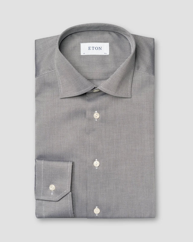 Black Pinpoint Shirt - Eton