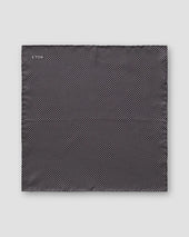 Black Polka Dots Silk Pocket Square