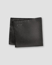Black Polka Dots Silk Pocket Square