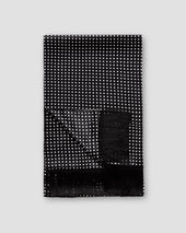 Black Polka Dots Silk Scarf