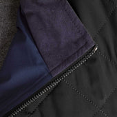 Quilted Gilet With Navy Knitted Back