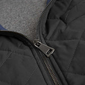 Quilted Gilet With Navy Knitted Back