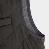 Quilted Gilet With Navy Knitted Back
