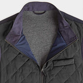 Quilted Gilet With Navy Knitted Back