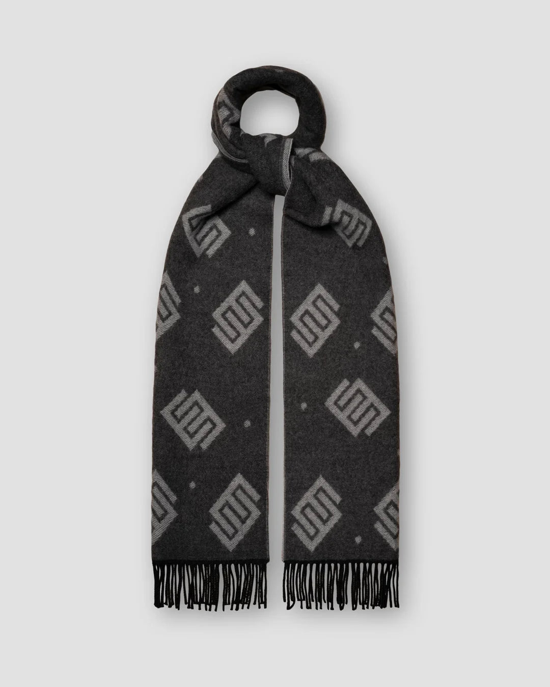 Double Sided Wool Scarf With E Print