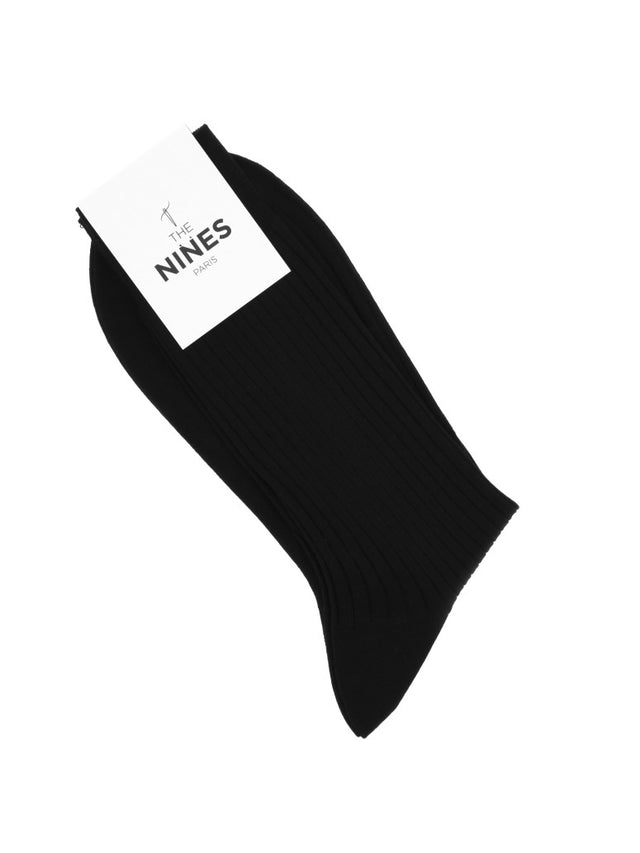 Black cotton lisle socks