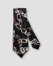 Black Silk Tie Scarf