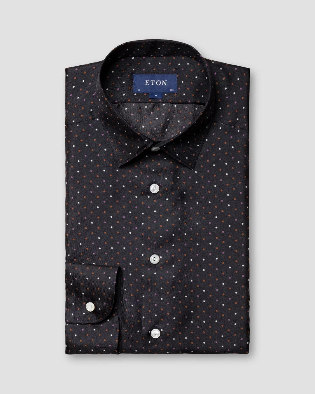 Silk Twill Shirt Polka Dots Eton