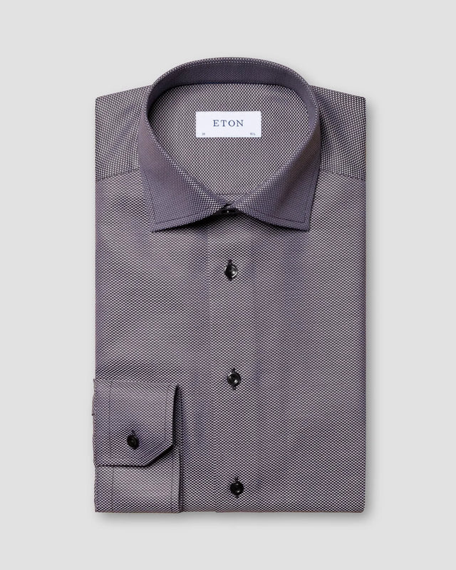 Black King Twill Shirt - Eton
