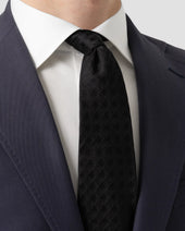 Geometric Print Silk Tie
