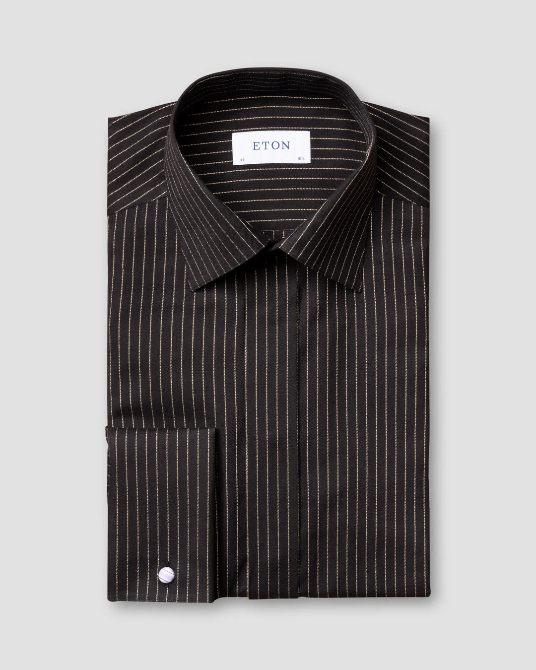 Twill Tuxedo Shirt Glitter Pinstripe Eton