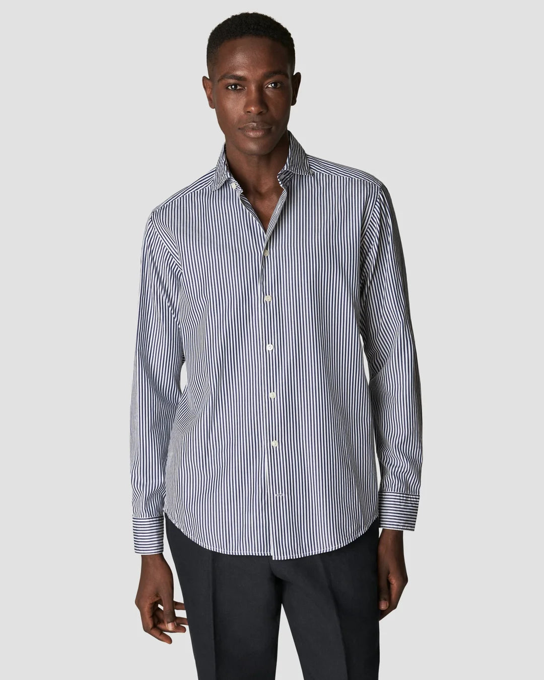 Striped Cotton Tencel Lyocell Shirt Eton