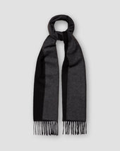 Black Two-Face Wool Scarf