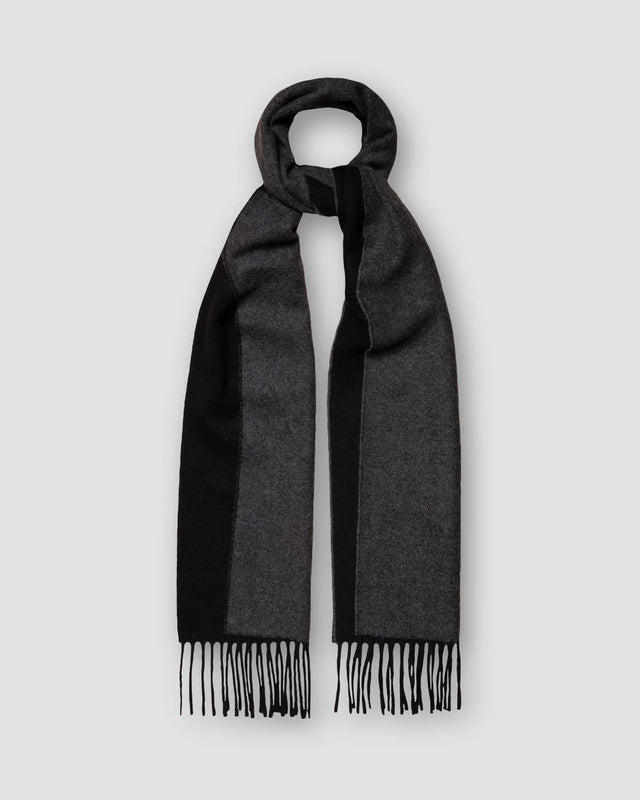 Black Two-Face Wool Scarf
