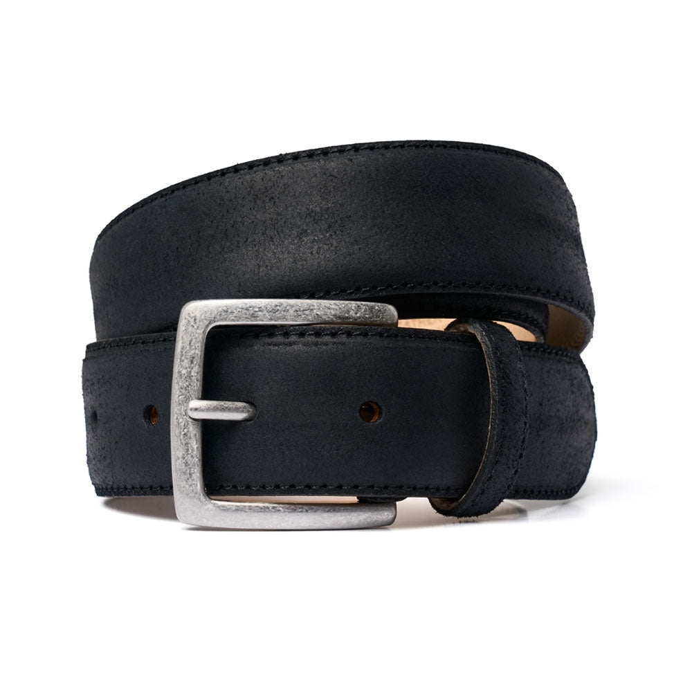 Waxy Commander Belt With Silver Buckle