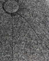 White Plain Weave Wool Gatsby Cap