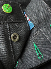 Smokestacks Maria Japanese 14 Oz Selvedge Sulphur Denim Wide Leg