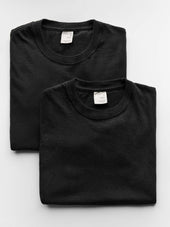 the cotton project tee in faded black (2-pack)