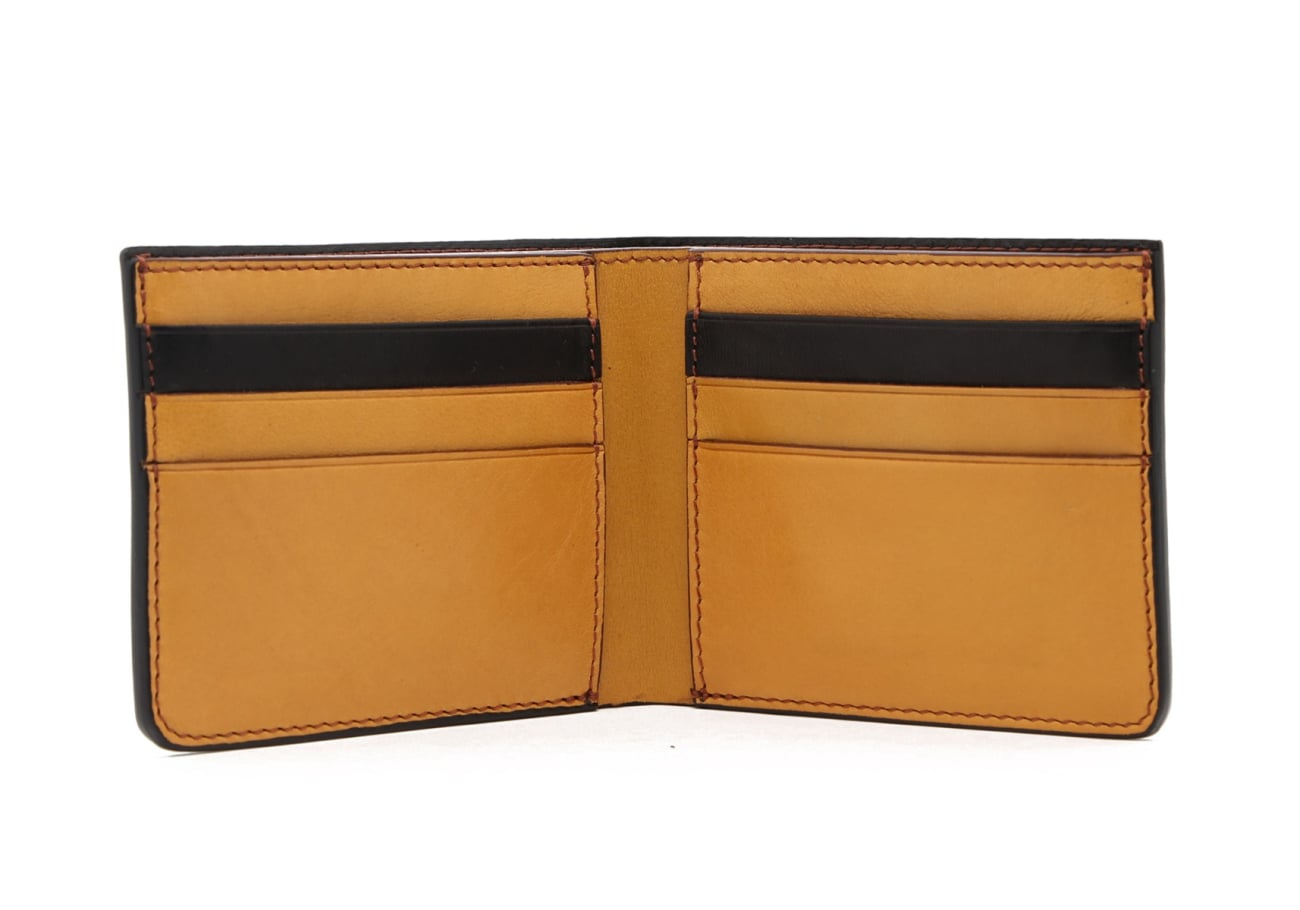 Bifold Wallet Ochre Tumbled Leather
