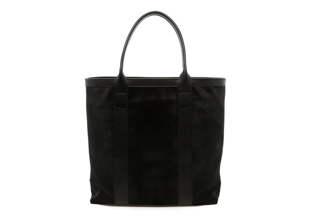Tall Tote - Black Hair-on Cowhide - Lined