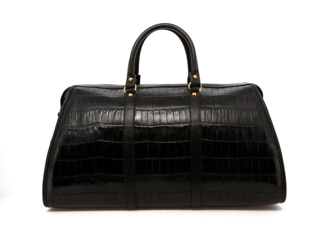 Hampton Duffle - Black/Black Trim - Croc
