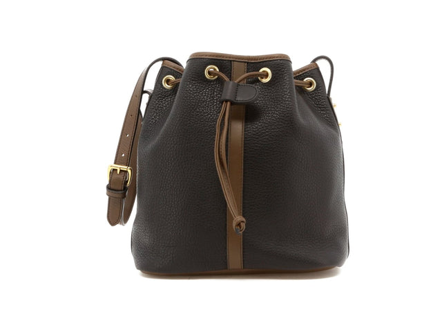 Bucket Bag - Black/Olive - Olive Interior - Pebbled Grain Leather