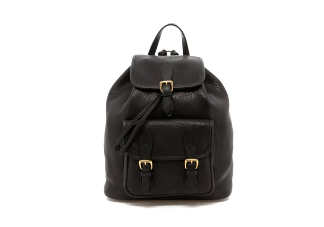 Classic Backpack - Black - Pebbled Leather