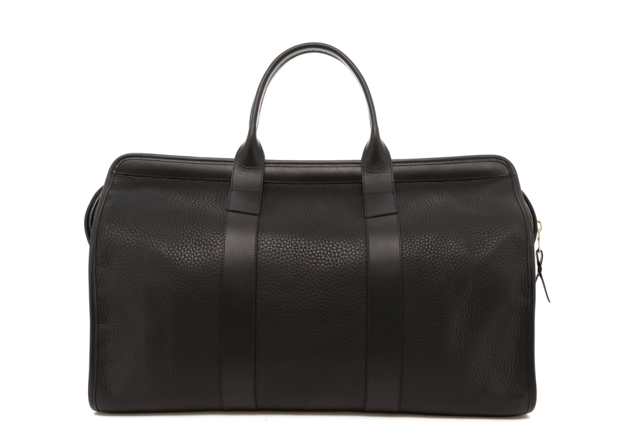 Signature Travel Duffle - Black Pebbled Leather / Black Trim