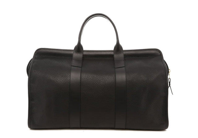 Signature Travel Duffle - Black Pebbled Leather / Black Trim