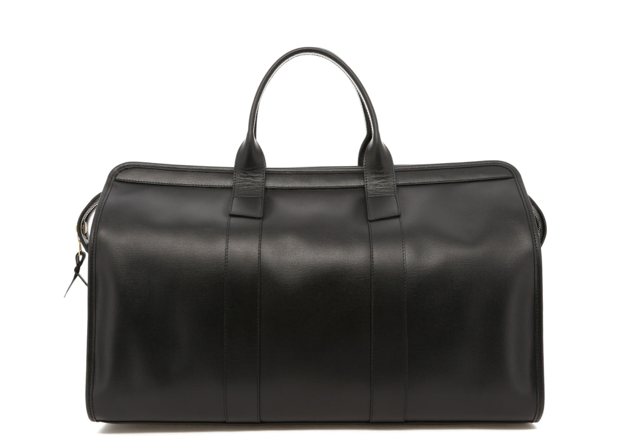 Signature Travel Duffle - Black - Hatch Grain Leather