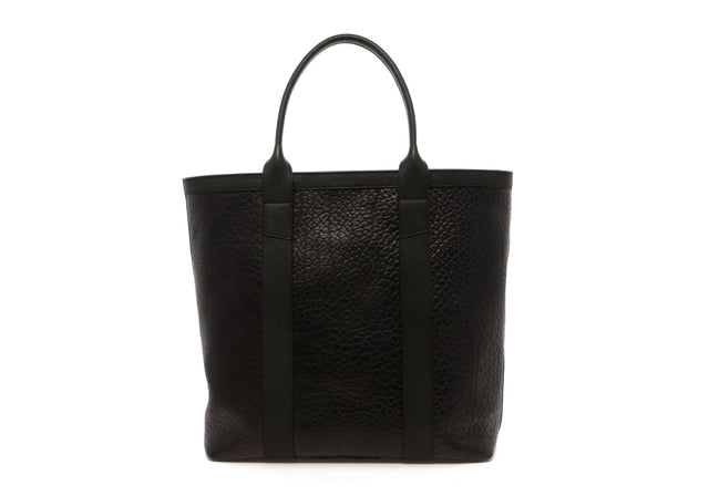 Tall Tote - Black Shrunken / Black Goat Trim