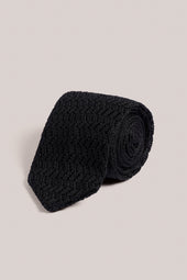 Knitted Tie - Silk - Black