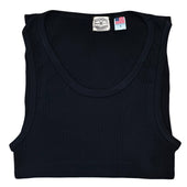 Black Wakayama Japanese Drop Needle Tank Top